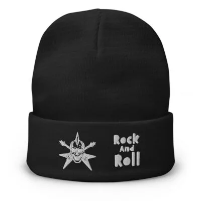 Gorro bordado rock and roll